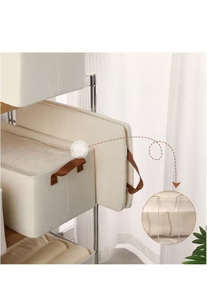 DUNISO - 6 Pcs Wardrobe Clothes Organizer,Drawer Organizers and Storage，Drawer Organizers with Handle， Foldable Closet Organizer，Moisture and Mold Prevention，Sturdy and Durable，for Organizing Clothing Jeans Toys Book Shelves Closet Wardrobe，47 * 28 * 20cm - Image 1
