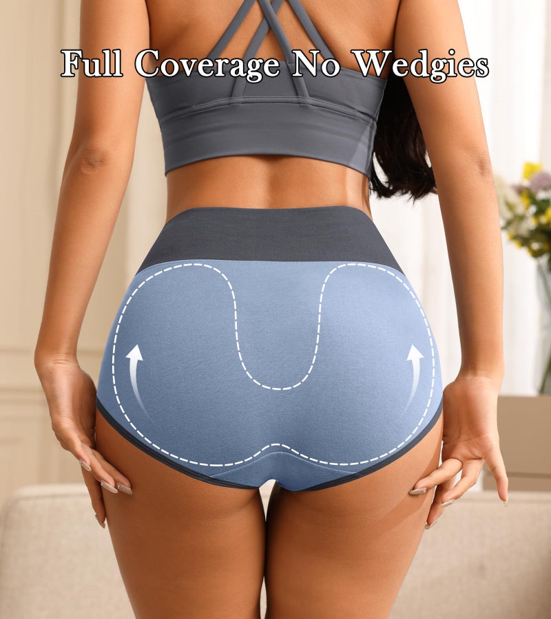 K-CHEONY Cotton Underwear for Women Tummy Control Panties High Waisted Full Coverage Soft Breathable Postpartum Ladies Briefs - Image 2