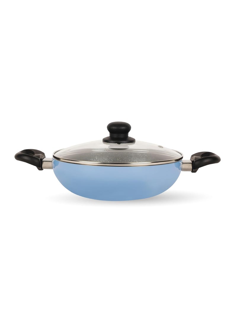 FACKELMANN Fackelmann 24 CM Frying Pan with Lid, Nonstick | Cologne Range | 3 Layer Non Stick Greblon Coating | Riveted Handles for Strong Hold | Ideal for Searing, Frying, Sauteing, Braising  - Image 1