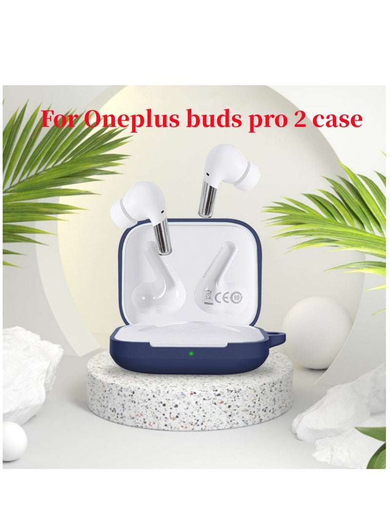 Silicone Case For OnePlus Buds Pro 2 Earphones Protective Cover For One Plus Buds Pro 2 Bluetooth Headset Cases Coque with Carabiner - Image 2