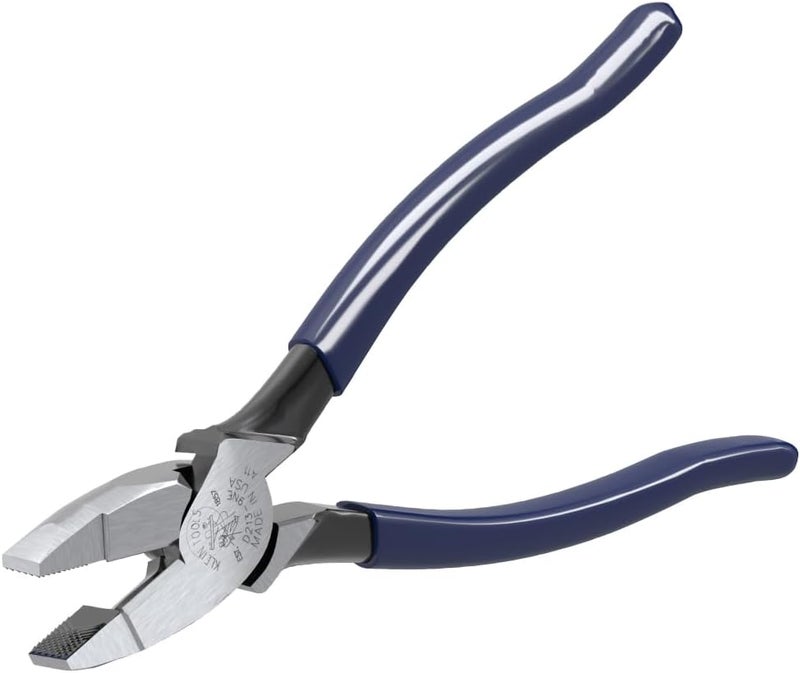 Klein Tools D213-9NE Pliers, 9-Inch Side Cutters, High Leverage Linesman Pliers Cut Copper, Aluminum and other Soft Metals - Image 1