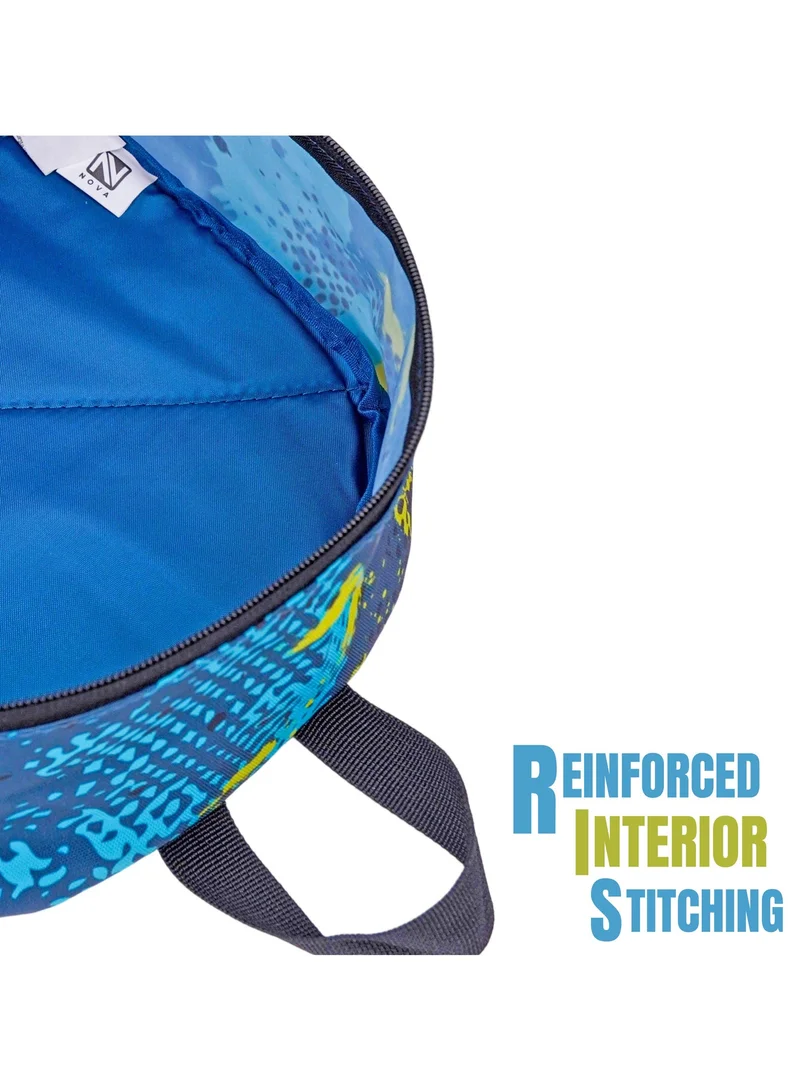 Nova Teal Blue Nova BPP6 16-Inch School Backpack | Kids School Bag with Front Pocket | Lightweight & Durable Backpack for School, Travel & Everyday Use | Unisex Student Backpack  | Best Price UAE