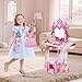 deAO Toddler Vanity Makeup Table Toy with Mirror ChairKids Vanity withPretend Play Makeup Toy with Hair Dryer ToyToddler Beauty Salon SetGift for Girls 3 4 5 - Image 4