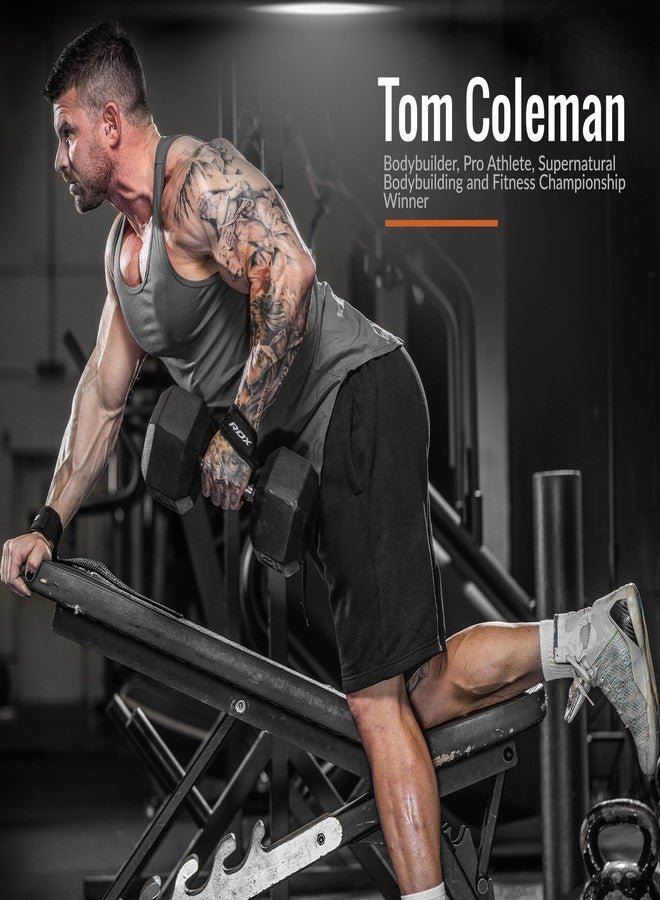 RDX Lifting Straps for Weightlifting -100% Cotton Heavy Duty Gym Wrist Strap with 5MM Neoprene Padding, 60CM Anti-Slip Hand Grip Wraps for Deadlifts Powerlifting Workouts Strength Training, Men Women - Image 3