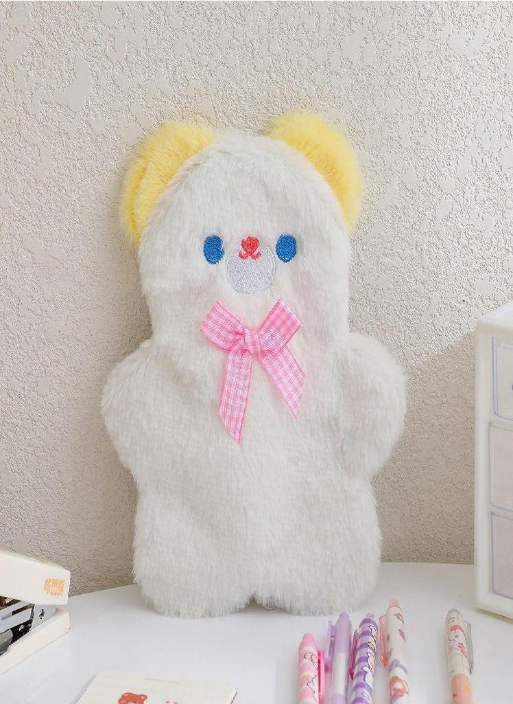 Eckek - Kawaii Korean Style Plush Pencil Bags Desktop Storage Bag Bear Pencil Pouch Student Storage Bag - Image 1