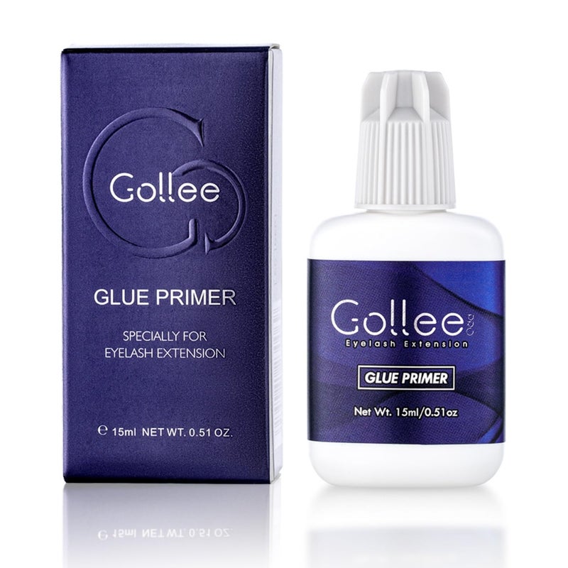 GOLLEEPRO جوللي برو برايمر للرموش لمستحضرات تمديد الرموش منظف برايمر تمديد الرموش يزيل البروتينات والزيوت بسهولة احتفاظ أطول بالتمديد برايمر تمديد الرموش - 15 مل - Image 1