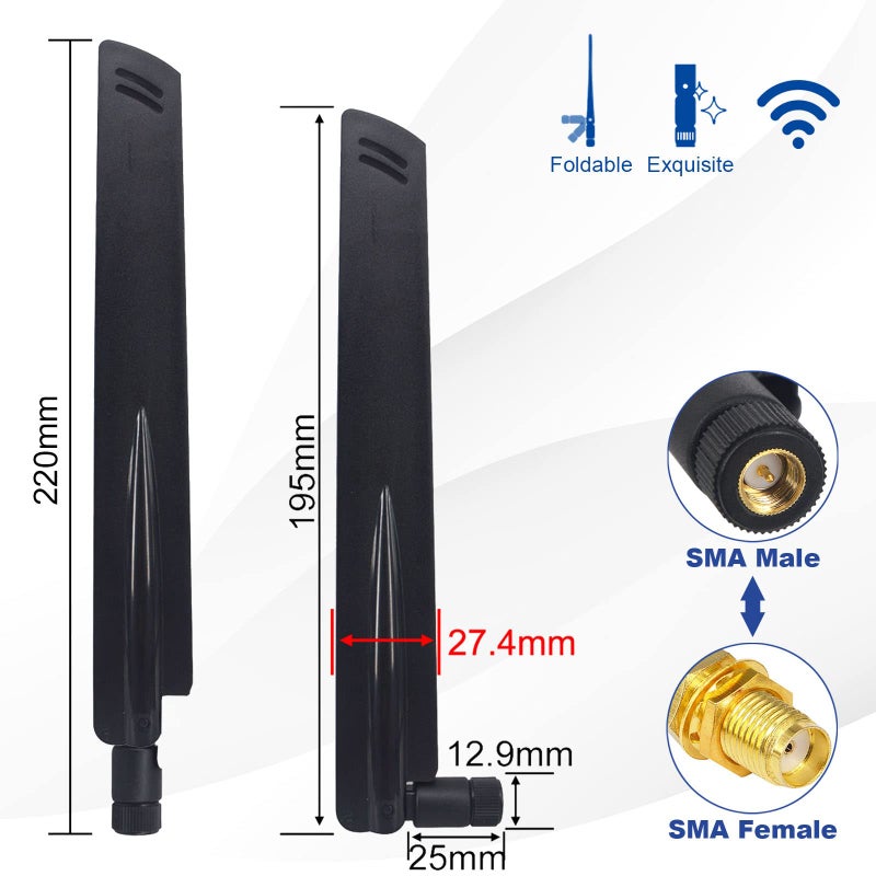 onelinkmore 12dBi 433MHz Antenna High Gain Radio Antenna SMA Male Connector Omni-Directional Antenna Wireless Antenna for Wireless Sensor Network Router Modem Pack of 2 - Image 4