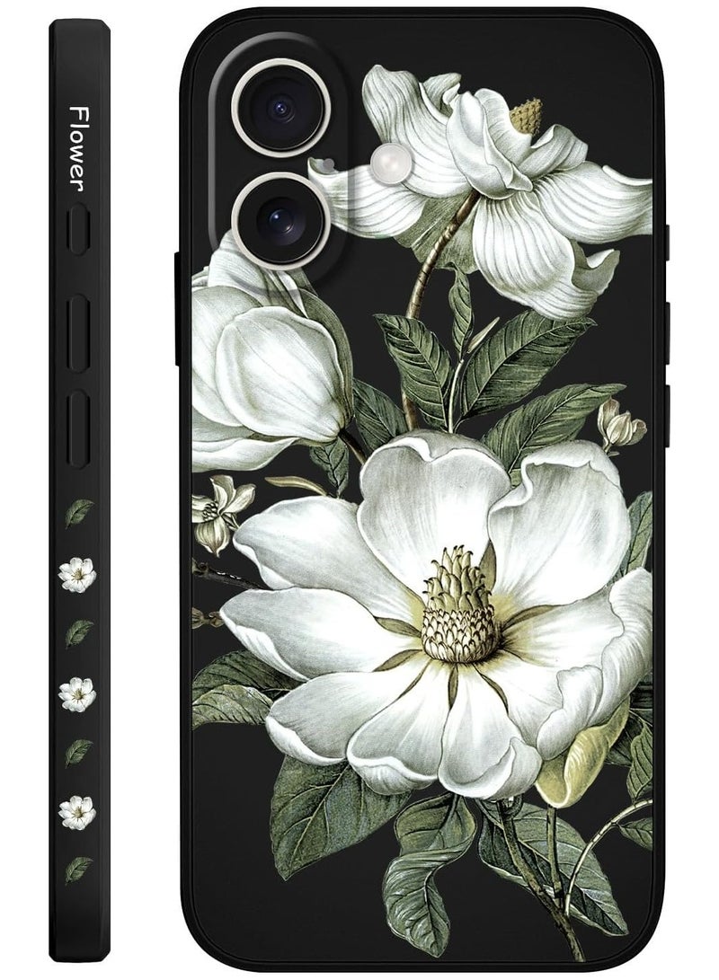 جراب لهاتف iPhone 16 Plus مقاوم للخدش مع بطانة من الألياف الدقيقة، غطاء هاتف سيليكون نحيف للغاية لهاتف iPhone 16 Plus بحجم 6.7 بوصة - لون القطن الأسود. - Image 1