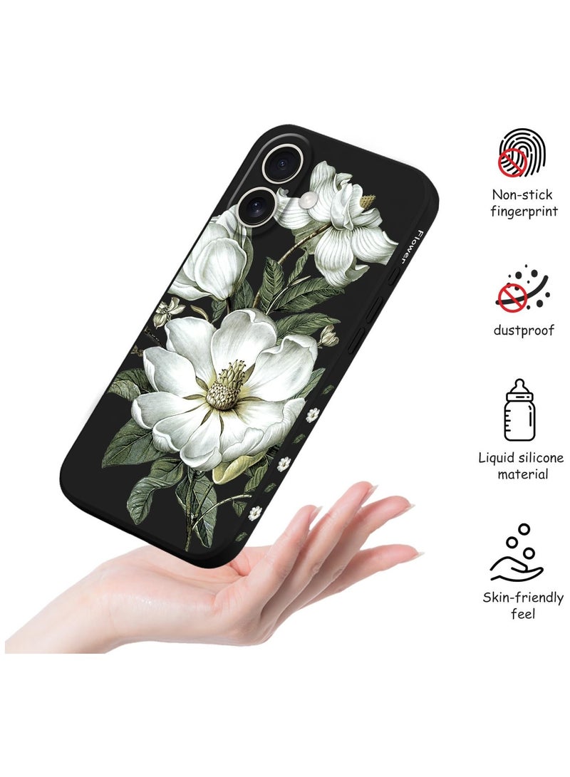 جراب لهاتف iPhone 16 Plus مقاوم للخدش مع بطانة من الألياف الدقيقة، غطاء هاتف سيليكون نحيف للغاية لهاتف iPhone 16 Plus بحجم 6.7 بوصة - لون القطن الأسود. - Image 5