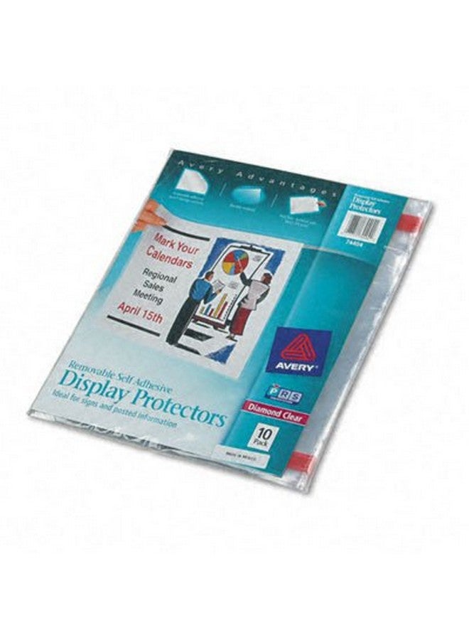 افيري واقيات شاشات الاتصال ذاتية اللصق من Avery للحائط والباب، 10 أكمام شفافة (74404) - Image 4