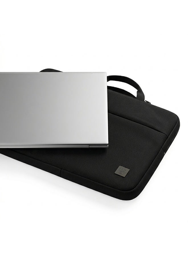 FIFTH ELEMENT COCOON  13–14" Slim Laptop Sleeve with Water-Resistant Exterior & Accessory Pocket – Black - Image 4