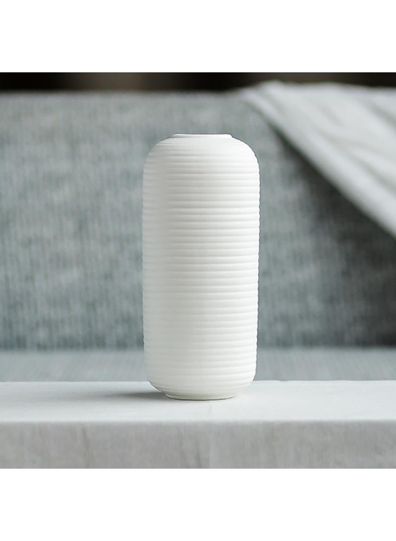 Bluejw Modern Minimalist Living Room Creative Dining Table Coffee Table Home Decoration White Ceramic Vase - Image 1