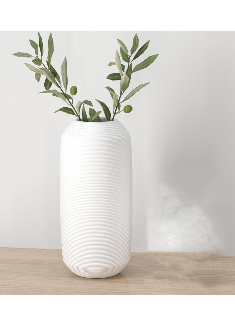 Bluejw Modern Minimalist Living Room Creative Dining Table Coffee Table Home Decoration White Ceramic Vase - Image 2