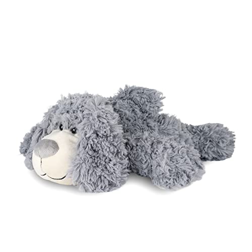 WEIGEDU Smiling Gray Puppy Dog Stuffed Animal Plush Toys Soft Shaggy Plush with Floppy Ears White Belly Cuddly Toy for Kids Boys Girls Birthday Nursery Bedtime Easter Gifts 177 inches - Image 1