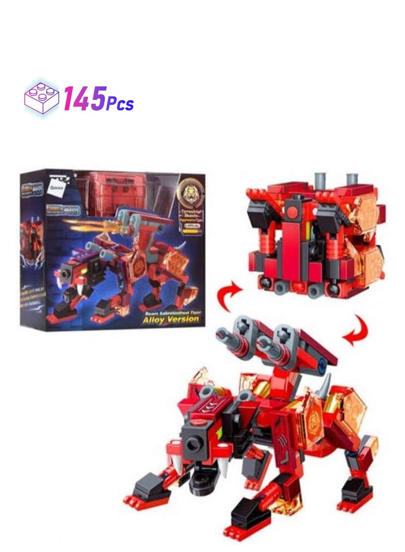Qman Beam Sabretoothed Tiger (145 PCS) - Sabretooth Tiger Building Set with Realistic Design - Image 1