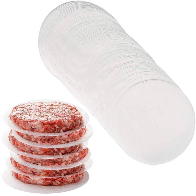 YQL Hamburger Patty Paper Round 45 Inch Set of 200 Non Stick Patty Paper Sheets for Burger Press Patty Serperate and Cake Baking5567891012inch Available