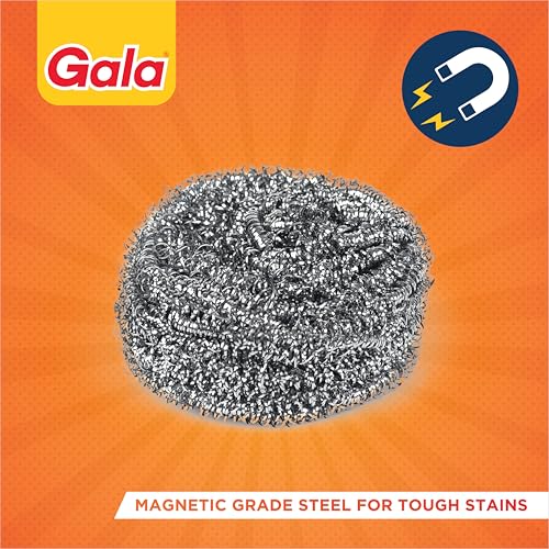 Gala Stainless Steel Scrubber - 1 Piece for Kitchen Utensils Cleaning - Image 4