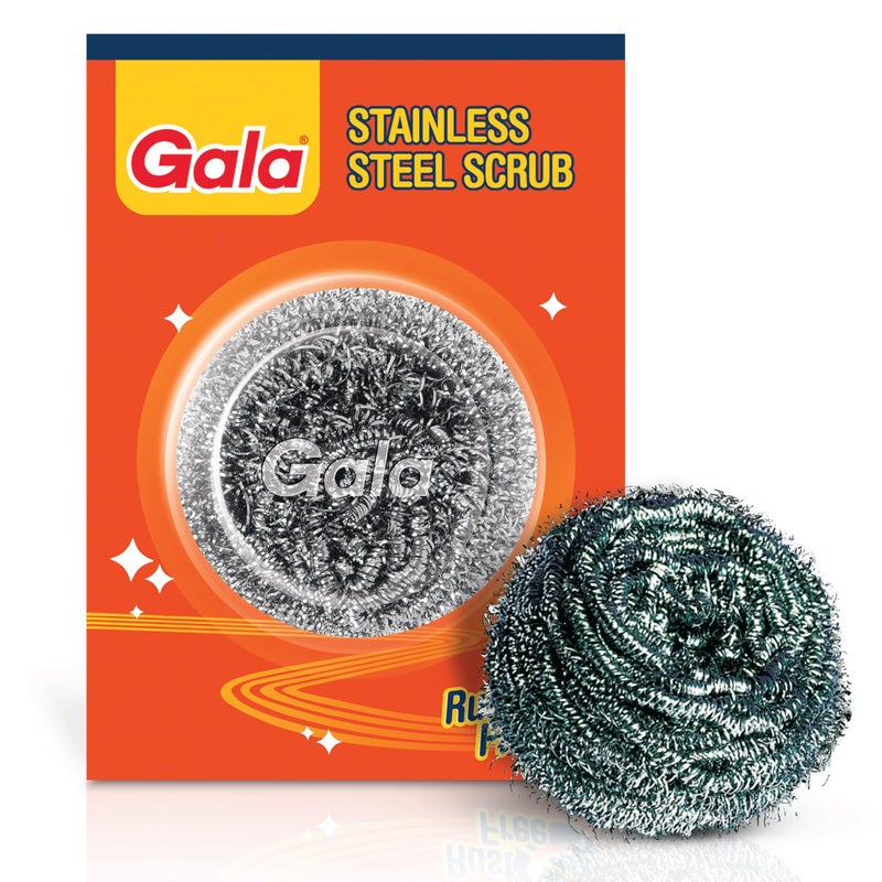 Gala Stainless Steel Scrubber - 1 Piece for Kitchen Utensils Cleaning - Image 3