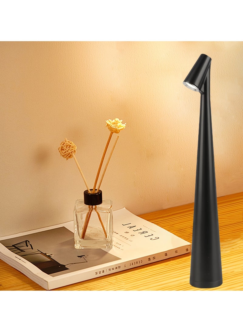 AROAQ Minimalist Creative Touch Night Light – Rechargeable Art Deco Table Lamp for Bedroom Bedside, Pagoda Shade Design, Battery Powered - Image 1