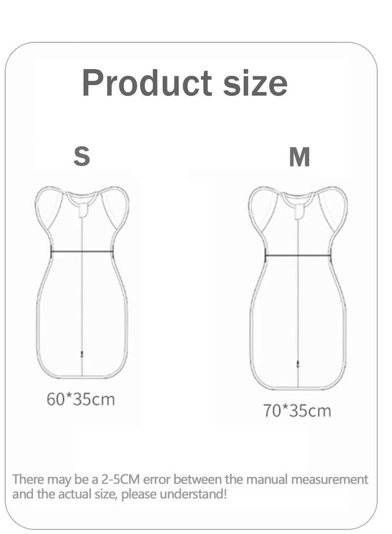 joybuy Baby Swaddle Wrap Size M 70CM Pink Newborn Sleeping Bag with Arms 2-Way Zipper Baby Sleep Sack for 3-9 Months Baby 5-7.5kg Comfortable Sleepwear for Everyday Use - Image 4