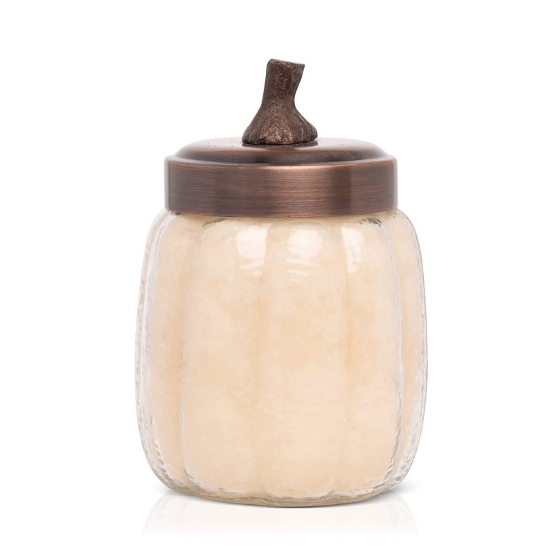 A Cheerful Giver A Cheerful Giver 15 oz Pumpkin Jar Scented Candle - Honey Pear Cider - Single Wick 75 Hour Burn Time - Fall Home Candle  - Image 2