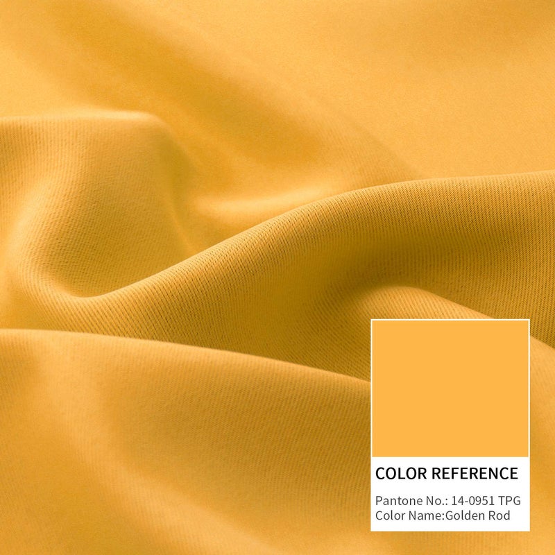 BGment Rod Pocket and Back Tab Blackout Curtains for Bedroom - Thermal Insulated Room Darkening Curtains for Living Room, 2 Window Curtain Panels (42 x 63 Inch, Mustard Yellow) - Image 4