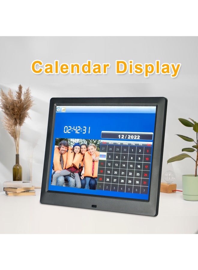 Direct Supply Digital Photo Frame 8.7 Inch HD Electronic Photo Album Video Loop Play Best Selling Gifts-Color:Black  - Image 1