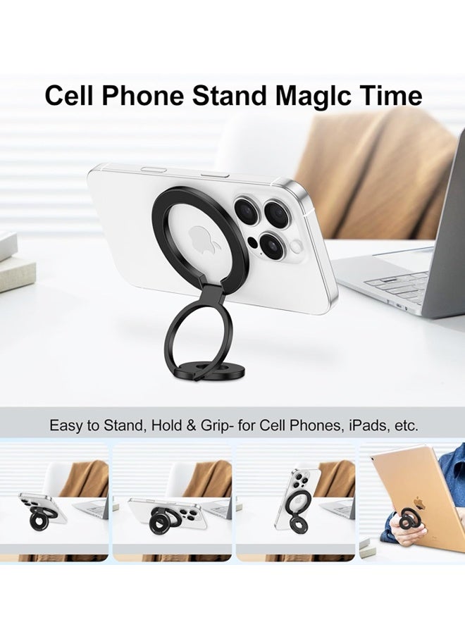 Magnetic Phone Ring Holder Magsafe Grip for iPhone 17/17Air/16/15/14/13/12/11 Pro Max, Dual-Sided Magnet Finger Grip Phone Stand Kickstand for Mag Car Mount - Image 4