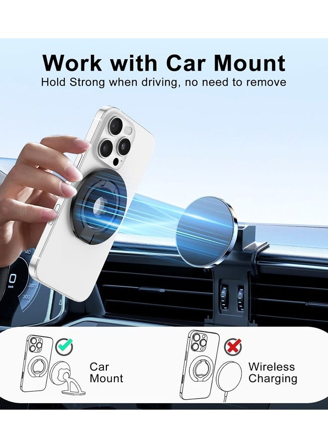 Magnetic Phone Ring Holder Magsafe Grip for iPhone 17/17Air/16/15/14/13/12/11 Pro Max, Dual-Sided Magnet Finger Grip Phone Stand Kickstand for Mag Car Mount - Image 5