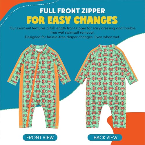 SwimZip Boys' Long-Sleeve UPF 50+ Swimsuit for Baby, Toddler, & Little Boys - Image 5