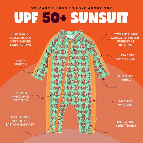 SwimZip Boys' Long-Sleeve UPF 50+ Swimsuit for Baby, Toddler, & Little Boys - Image 3