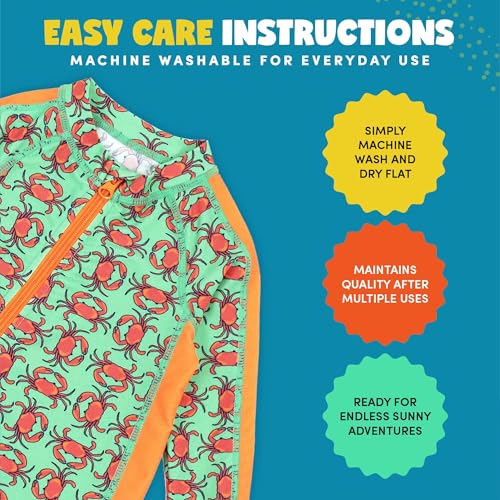 SwimZip Boys' Long-Sleeve UPF 50+ Swimsuit for Baby, Toddler, & Little Boys - Image 4
