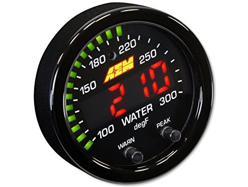 AEM 52mm X-Series Digital Voltage/Voltmeter + 100-300F Temperature Gauge Set - Image 5