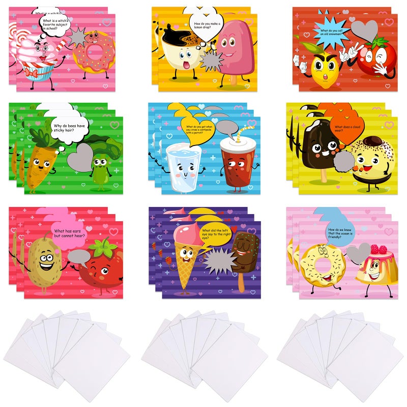 Geefuun 40 Sets Valentines Cards for Kids - 40 Scratch Off Jokes Cards + 40 Envelopes Classroom School Exchange Gifts Love Party Favors Supplies - Image 5