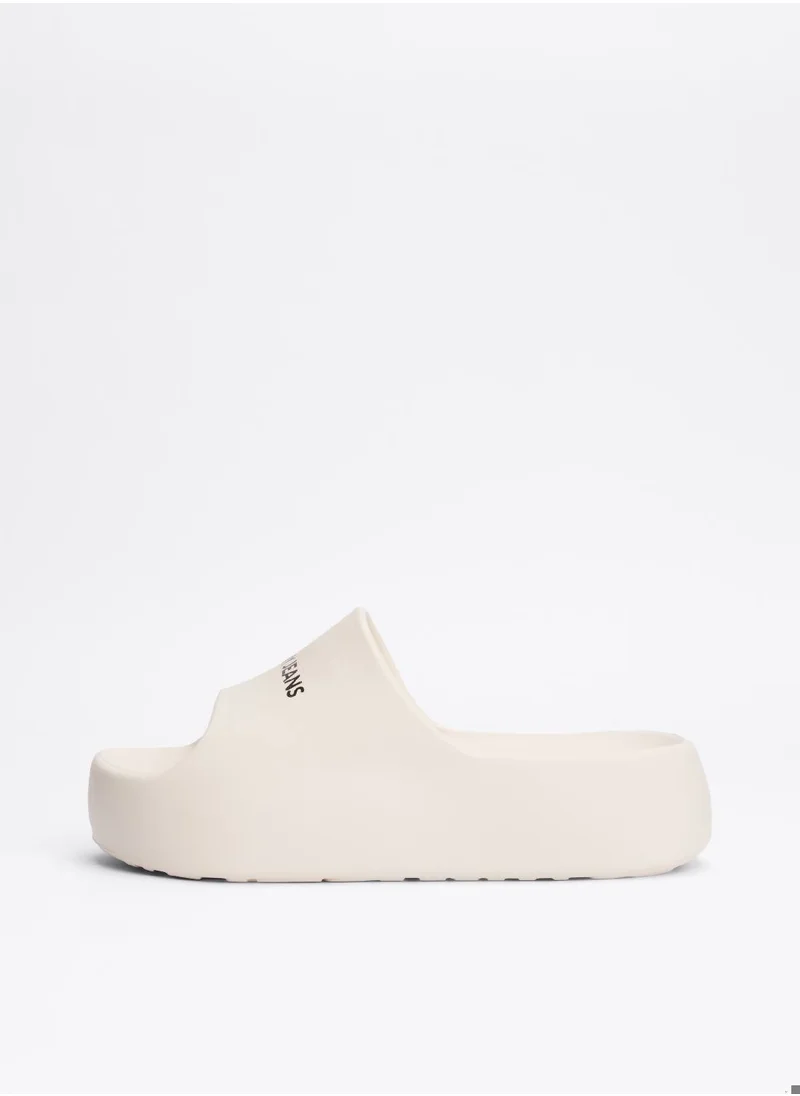 TOMMY JEANS Women's Chunky Pool Slides - EVA, White