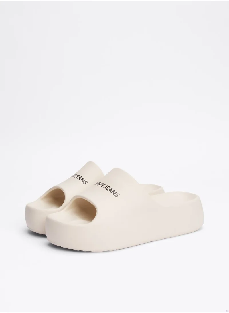 TOMMY JEANS Women's Chunky Pool Slides - EVA, White