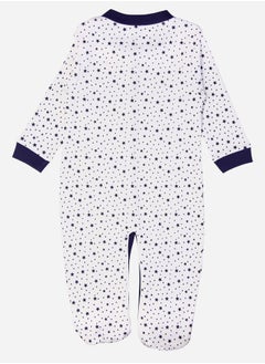 Babies Basic Printed Cotton Long Sleeves Sleepsuit  - Image 2