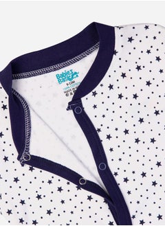 Babies Basic Printed Cotton Long Sleeves Sleepsuit  - Image 3