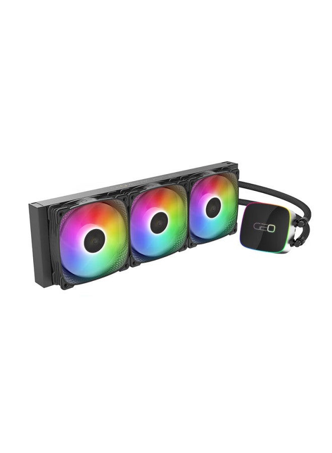 Geometricfuture Neon 360 All-in-one Water Cooler Black Full Platform/12th Gen Cpu/argb Motherboard Sync - Image 1