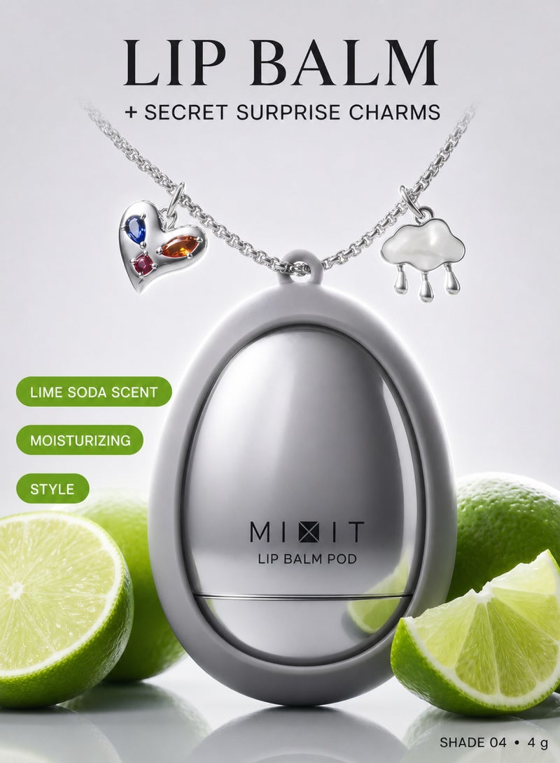 MIXIT Lip Balm Pod Secret Series Shade 04, Nourishing Lip Balm in a Stylish Bag-Charm Case with a Surprise Charm Collection, 4g - Image 2
