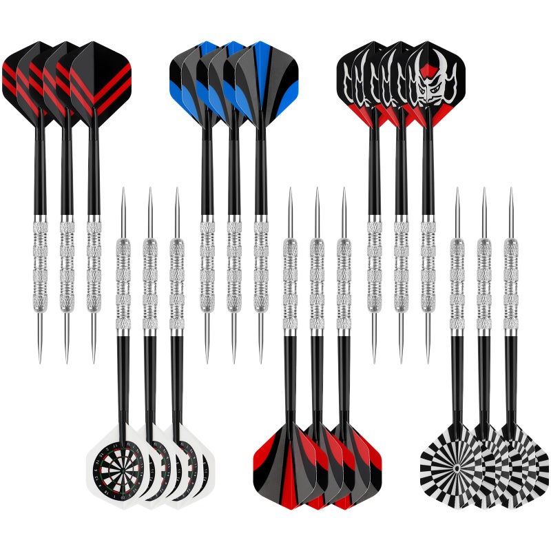 Accmor Metal Tip Darts, Steel Tip Darts, 18 Grams Professional Metal Darts, Darts Metal Tip Set, Metal Darts for Dartboard, 18 pcs ï»¿ - Image 1