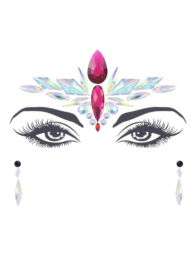 Crystals Face Tattoo Stickers - Image 1