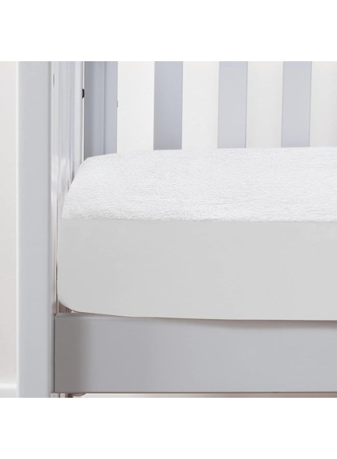 Dibaj Waterproof Baby Crib Mattress Protector 110x60 cm – Ultra-Soft, Hypoallergenic, Breathable, Durable, and Machine Washable Baby Bed Cover - Image 2