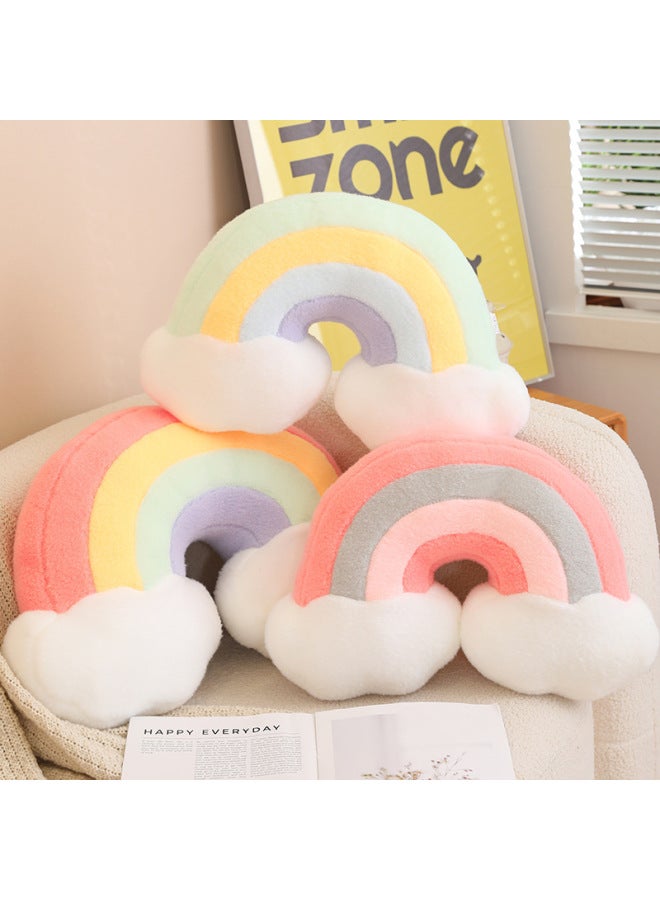 Rainbow Pillow Star Cushion Living Room Sofa Cushion Office Nap Pillow Car Cushion Girly Heart Wholesale-Specifications:Moon-Blue -32cm-Color:See Details - Image 3