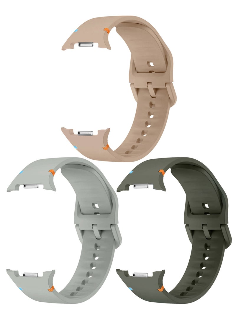 3Packs Sport Band for Galaxy Watch 8 40mm 44mm and Watch 8 Classic 46mm, Silicone Replacement Strap, M/L Size - Image 1