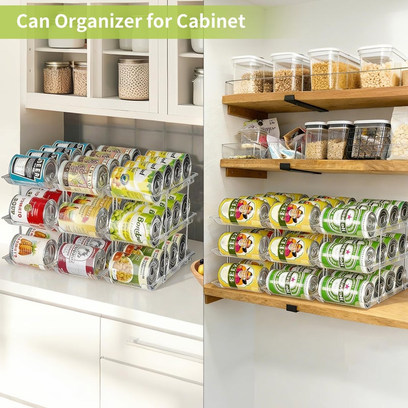 TrendyBin Can Organizer for Pantry Soda Can Organizer Automatic Rolling Food Pantry Storage Rack Can Dispenser for Fridge Holds 72 Cans, Fits 5.8-Inch Soda and Can, Set of 18 - Image 5