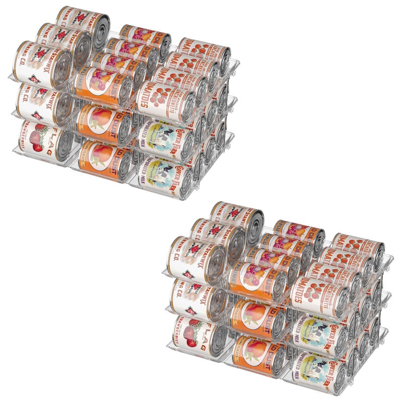 TrendyBin Can Organizer for Pantry Soda Can Organizer Automatic Rolling Food Pantry Storage Rack Can Dispenser for Fridge Holds 72 Cans, Fits 5.8-Inch Soda and Can, Set of 18 - Image 1