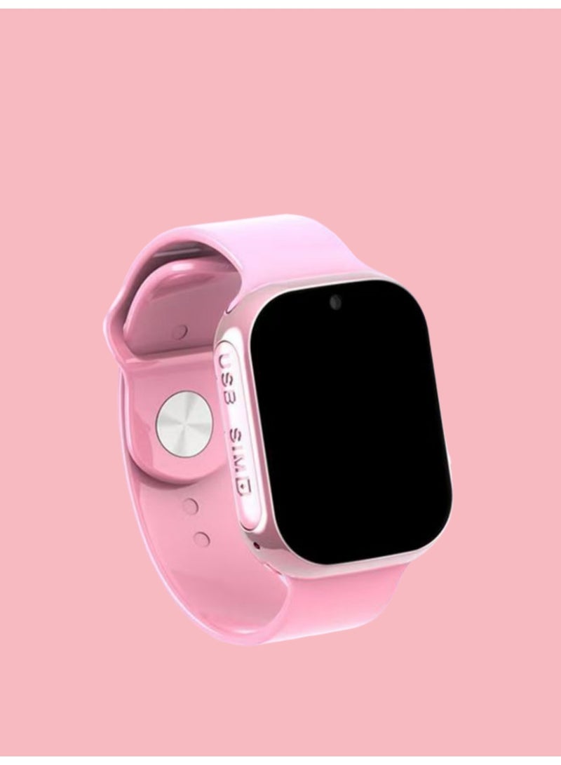 سكت شيكترو ساعة F12 الذكية للأطفال عالية الدقة بشاشة عريضة مزودة بنظام تحديد المواقع العالمي (GPS)، وواي فاي، ومكالمات فيديو، ونداء استغاثة (SOS)، ومقاومة للماء بتصنيف IP67، وكاميرا، ومراقبة، وجهاز تتبع، وهاتف لتحديد الموقع (وردي). - Image 2