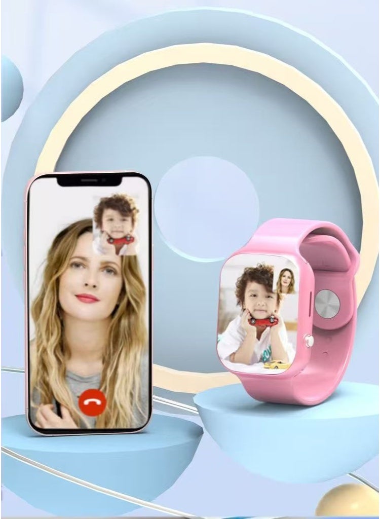 سكت شيكترو ساعة F12 الذكية للأطفال عالية الدقة بشاشة عريضة مزودة بنظام تحديد المواقع العالمي (GPS)، وواي فاي، ومكالمات فيديو، ونداء استغاثة (SOS)، ومقاومة للماء بتصنيف IP67، وكاميرا، ومراقبة، وجهاز تتبع، وهاتف لتحديد الموقع (وردي). - Image 3