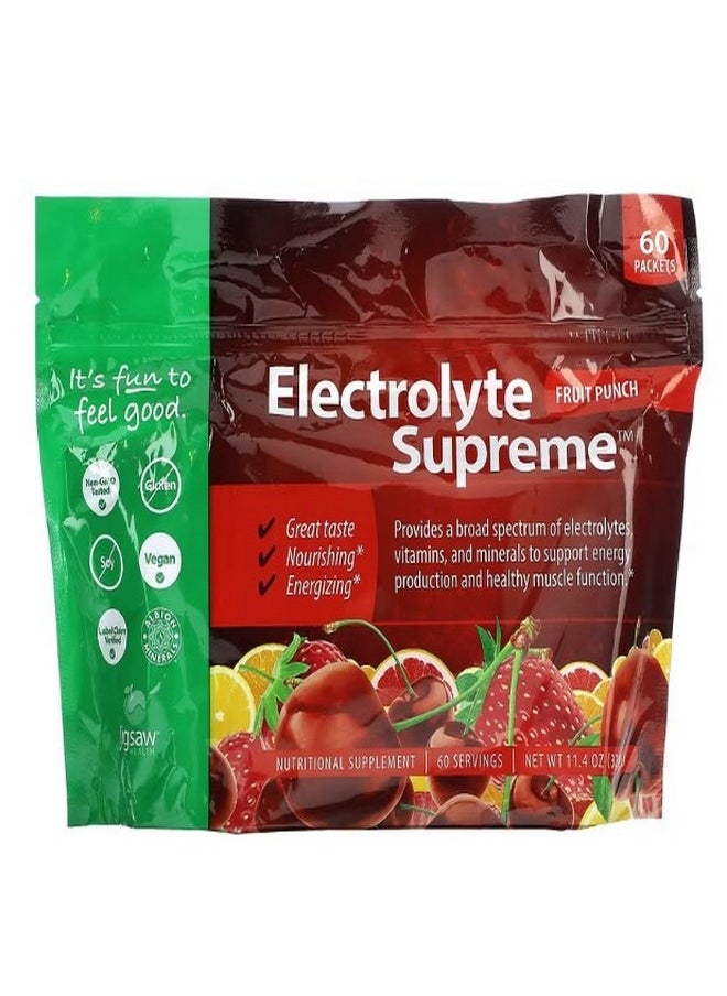 Jigsaw Health Electrolyte Supreme Fruit Punch 60 Packets 11.4 oz 324 g  - Image 1